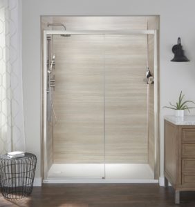Canyon-wall design shower system