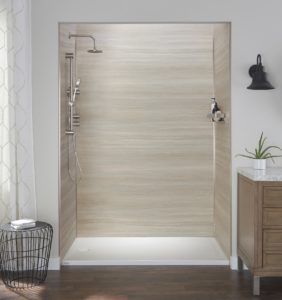 Canyon-wall design shower system